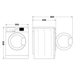 Пральна машина Whirlpool WRBSS 6239 W UA, пакування пошкоджене, нещільне прилягання лотка порошкоприймача