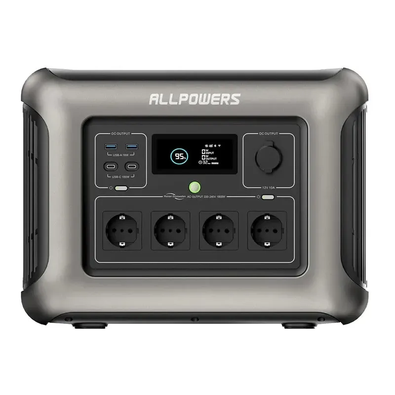 Акумулятор портативний ALLPOWERS R1500-1800W LiFeP04 (UPS), пакування пошкоджене, товар цілий.