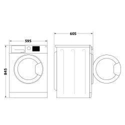 Пральна машина Whirlpool FFB 11469 BCV UA, пакування пошкоджене, товар цілий.